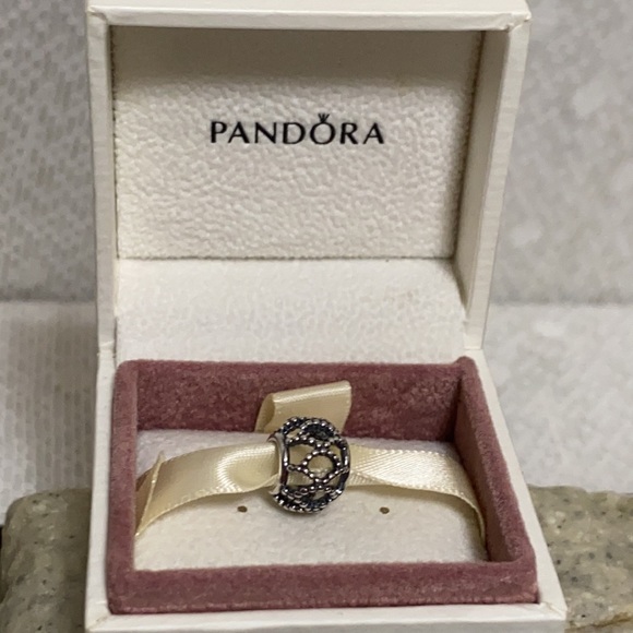 Pandora Silver Openwork Beaded Weave Cage Charm - Picture 2 of 9